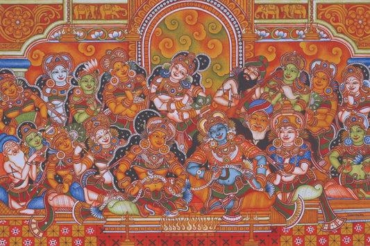 Rukmini Swayamvaram Divine Wedding Kerala Mural