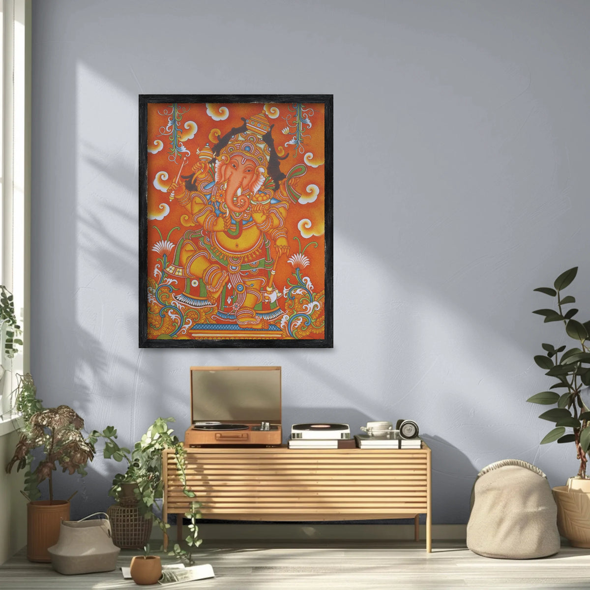 Ganesha Mural Painting – Traditional Artwork