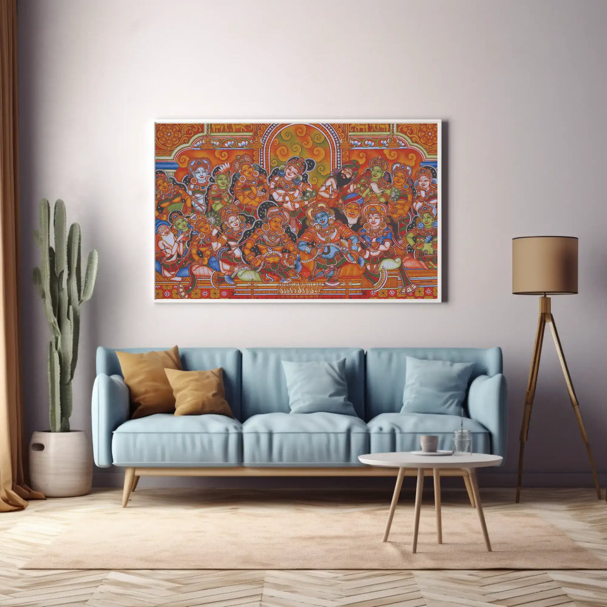 Rukmini Swayamvaram Divine Wedding Kerala Mural